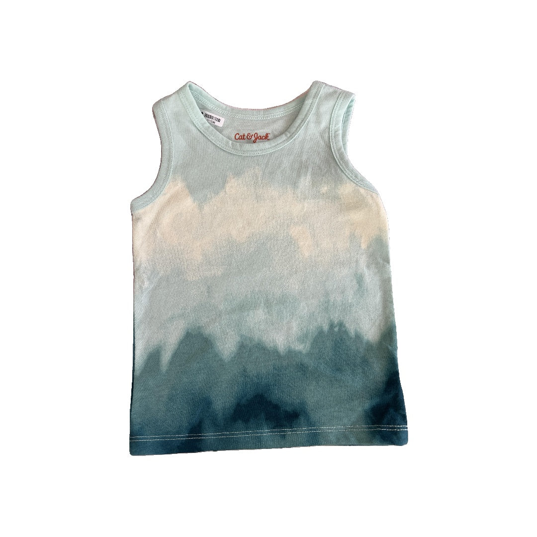 Cat & Jack Boys Teal | Tie Dye Tank Top Size: 12 months Teal | Tie Dye