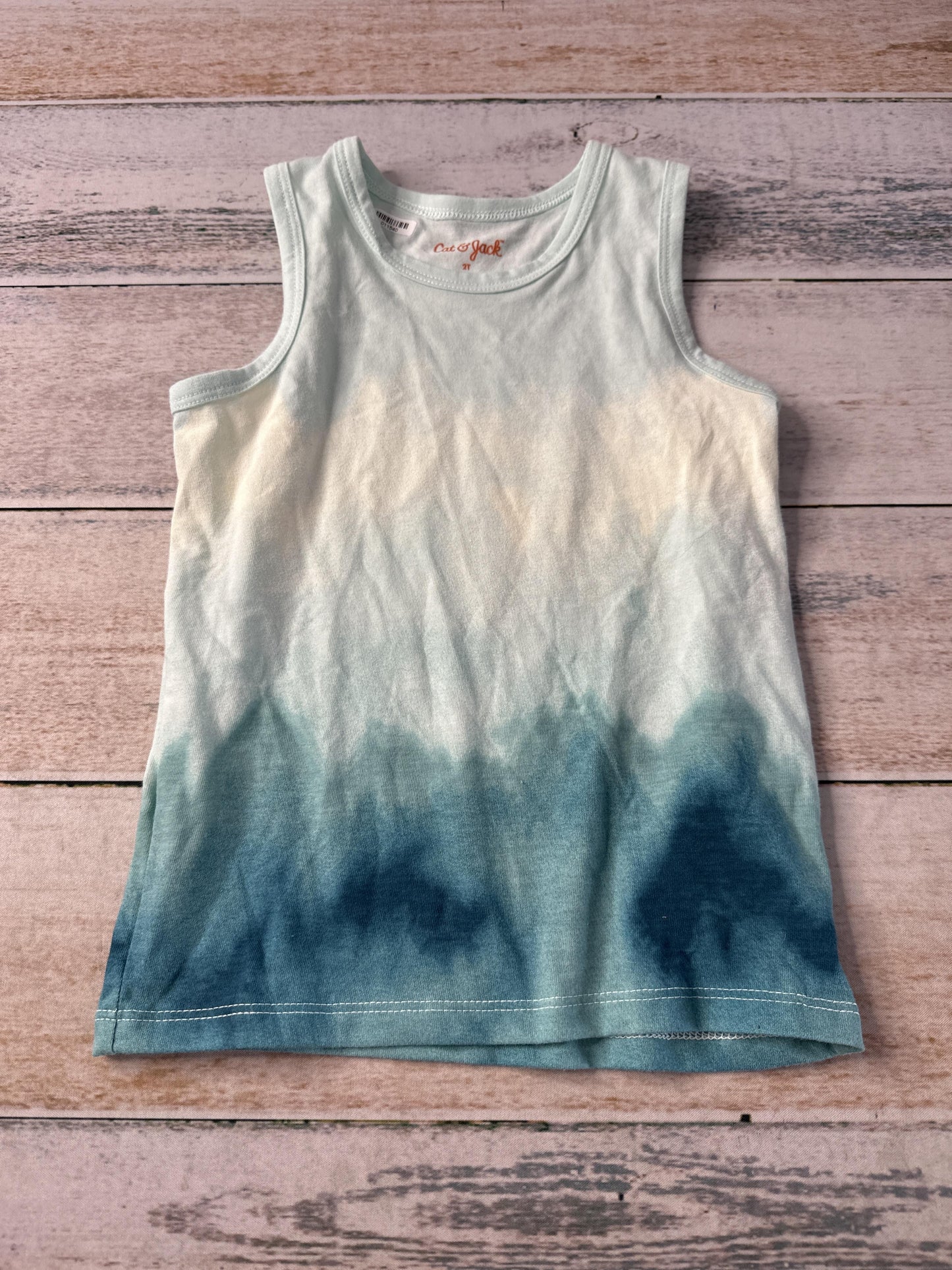 Cat & Jack Boys Teal | Tie Dye Tank Top Size: 2T Teal | Tie Dye