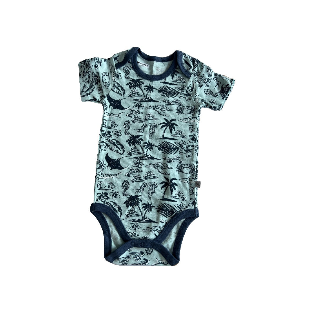 Honest co Boys Teal | Tropical Onesie Size: 18 months Teal | Tropical