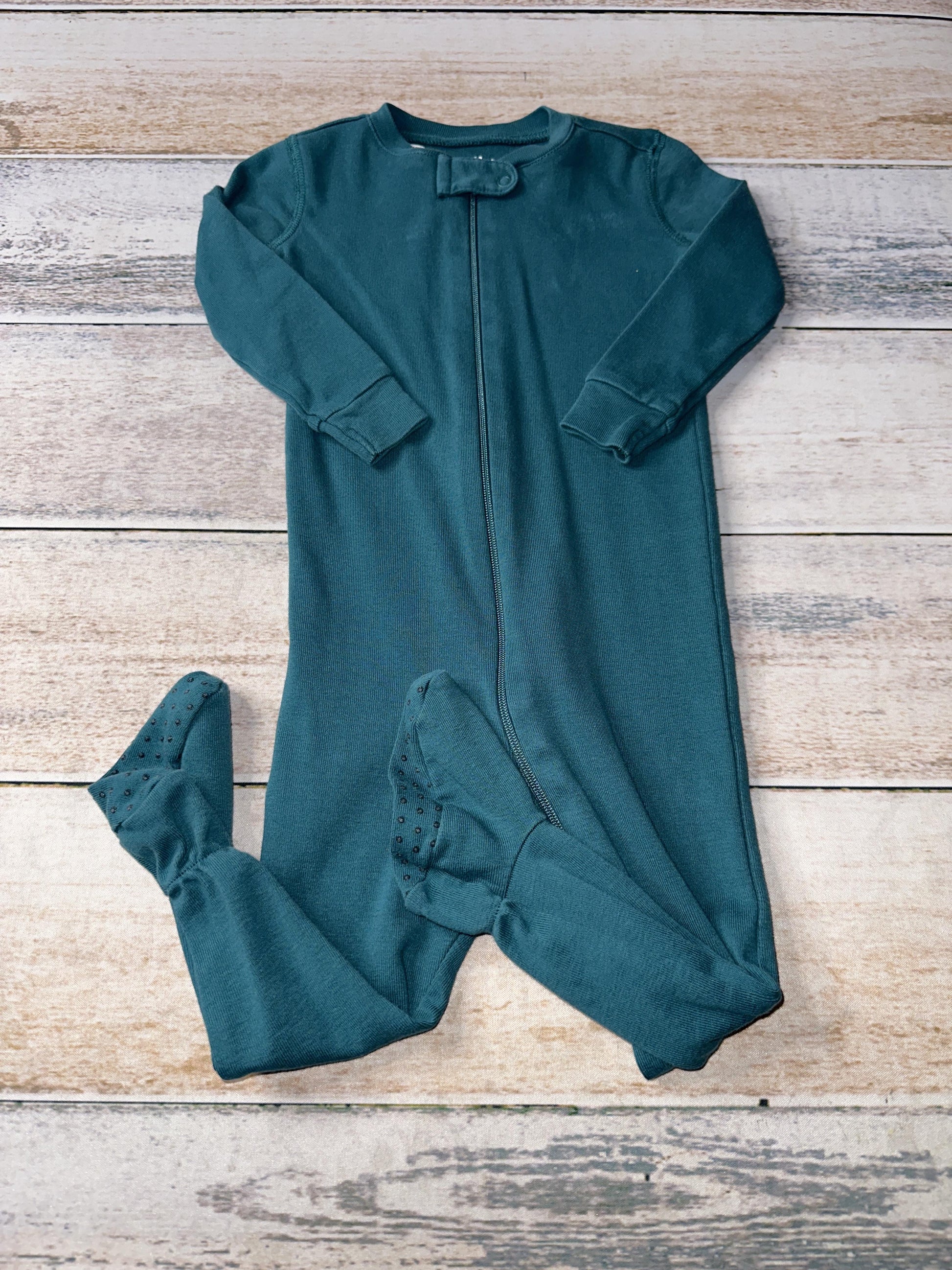 Primary Unisex Teal | Turquoise Pajamas Size: 9-12 Months Teal | Turquoise