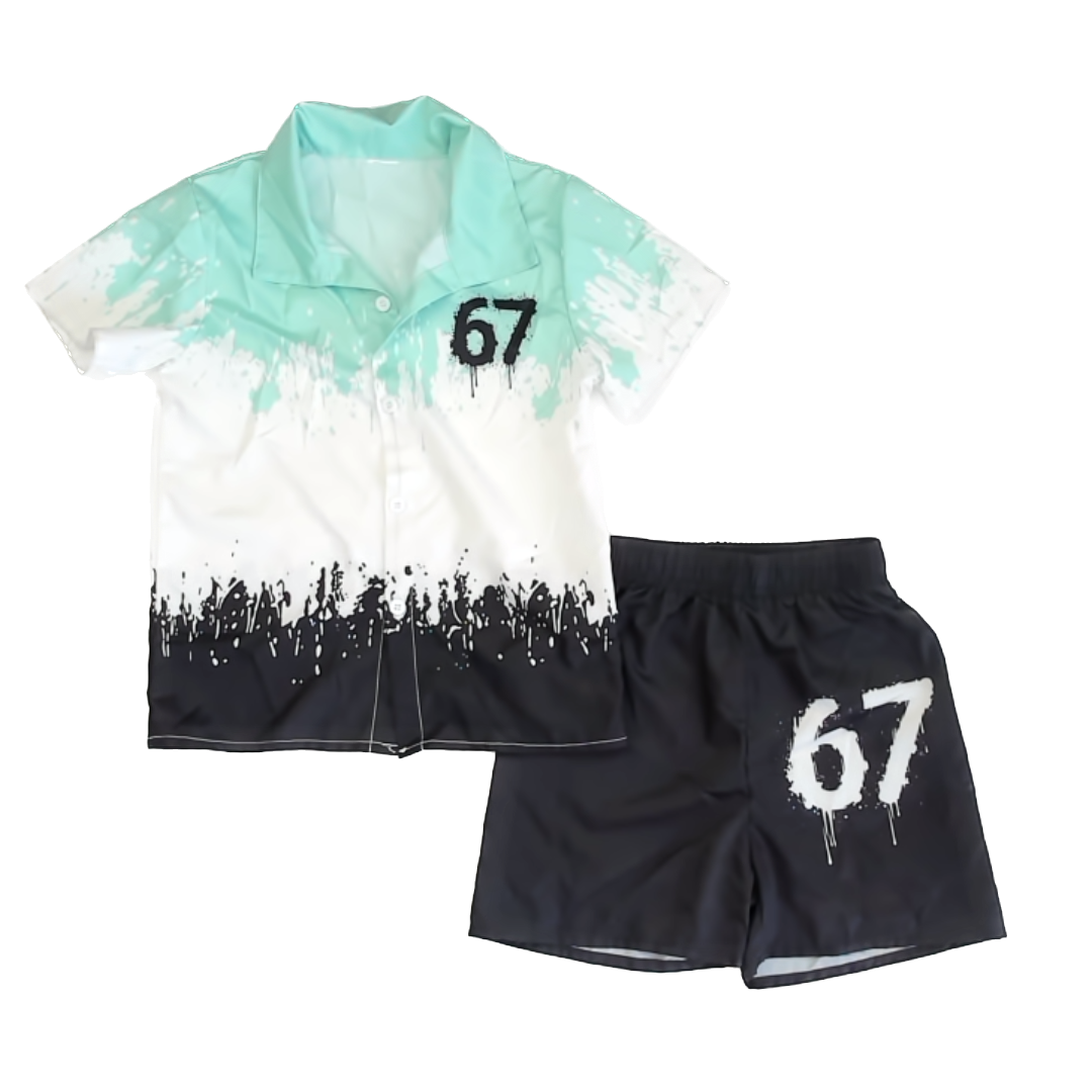 Unknown Boys Teal | White | Black | 67 Costume Size: 5-6 Years, 8 Y Teal | White | Black | 67