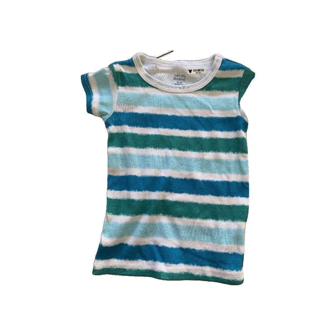 Cutie Pie Dreamers Girls Teal | White | Light Blue | Tie Dye Pajamas Size: 24 months Teal | White | Light Blue | Tie Dye