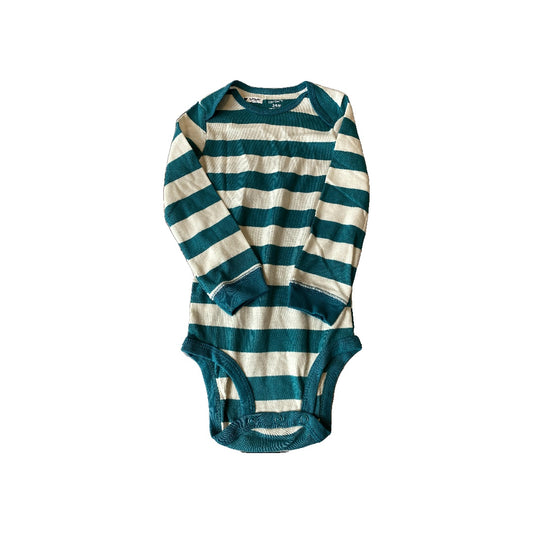 Carters Unisex Teal | White | Stripe Onesie Size: 24 months Teal | White | Stripe