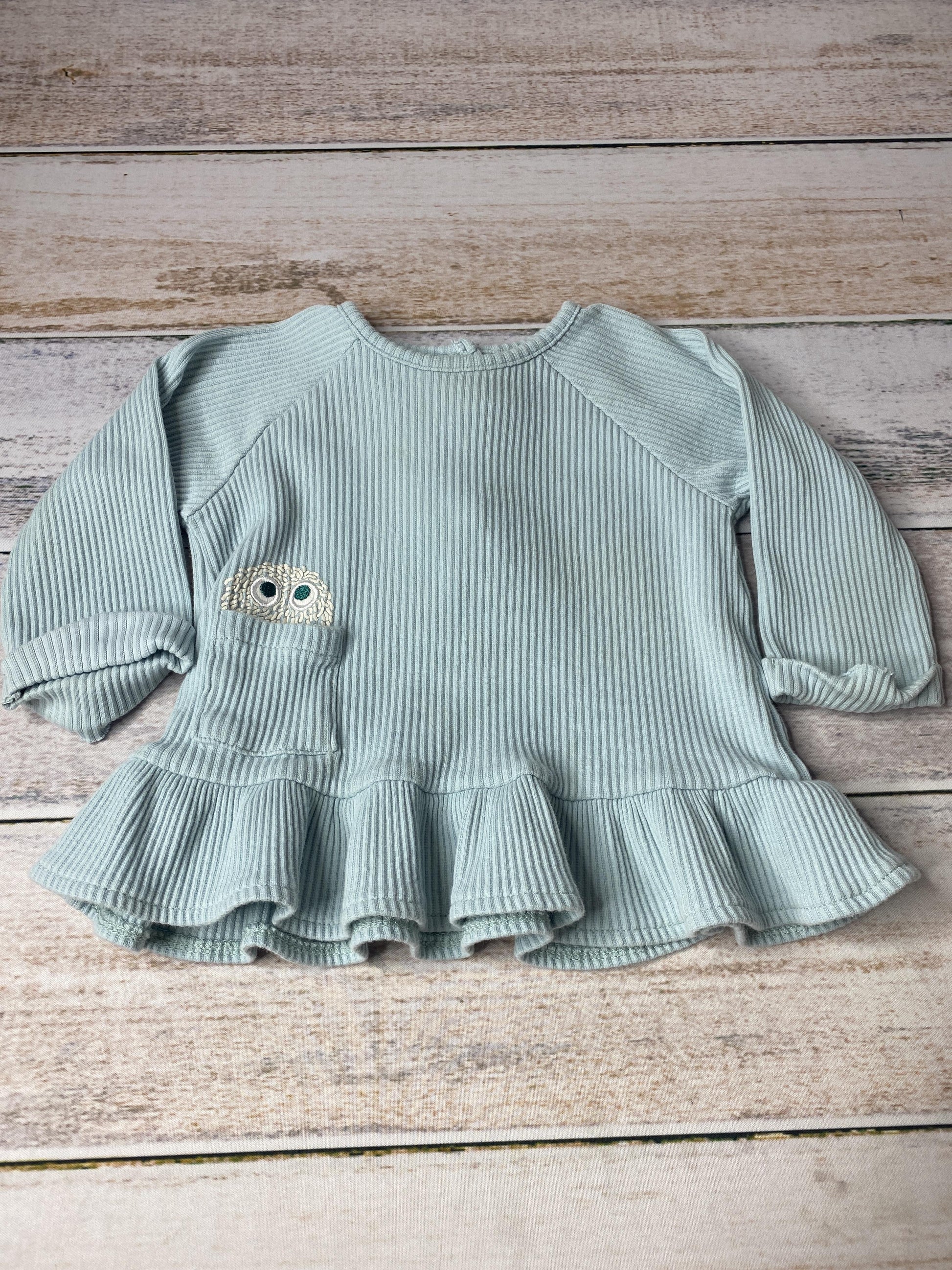 Focus Girls Teal Long Sleeve Shirt Size: 9 months Teal