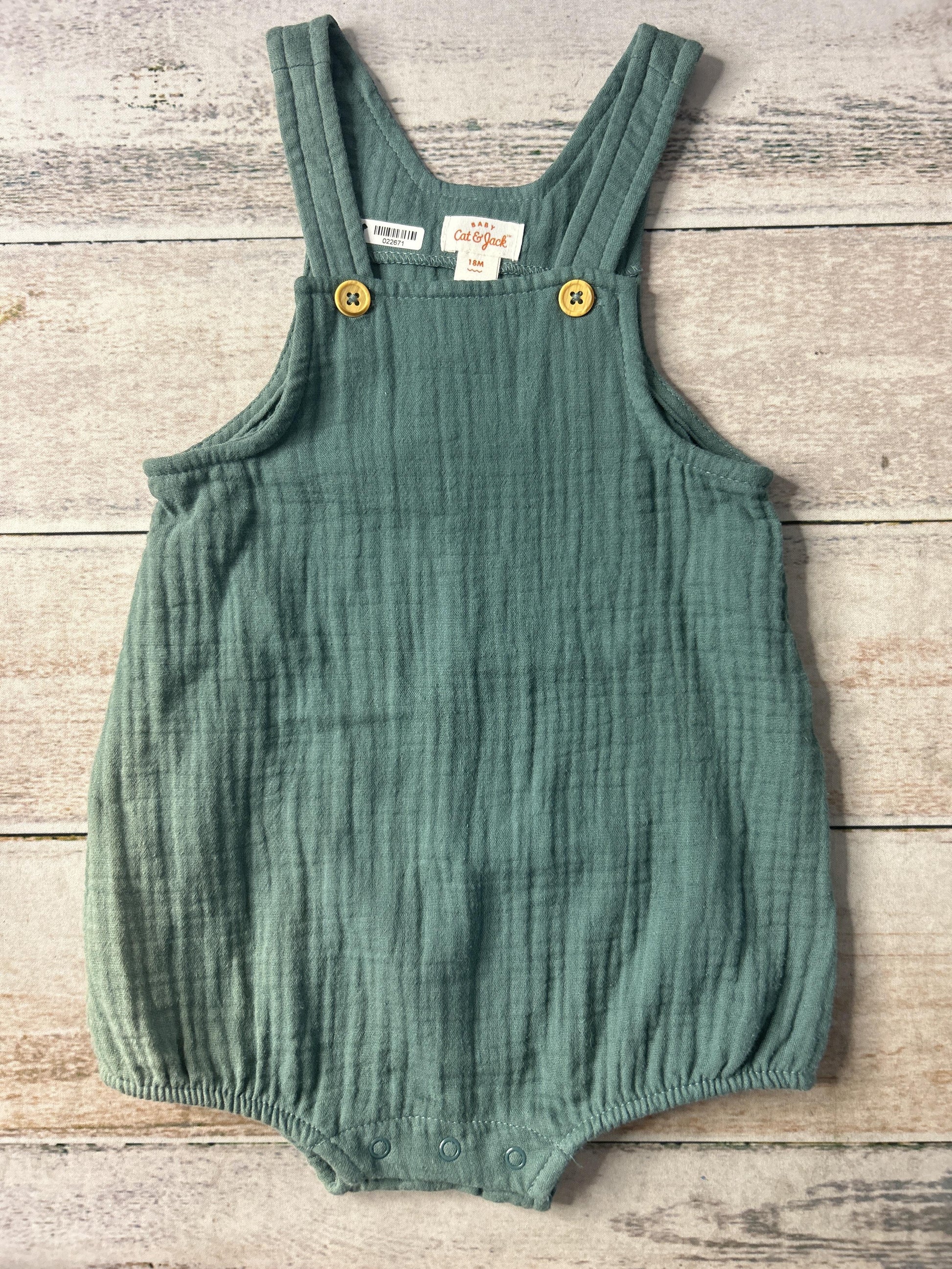 Cat & Jack Unisex Teal Romper Size: 18 months Teal