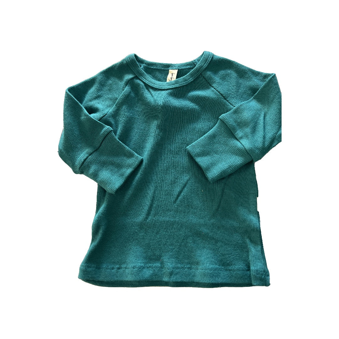 BabySprouts co Unisex Teal Long Sleeve Shirt Size: 3-6 months Teal
