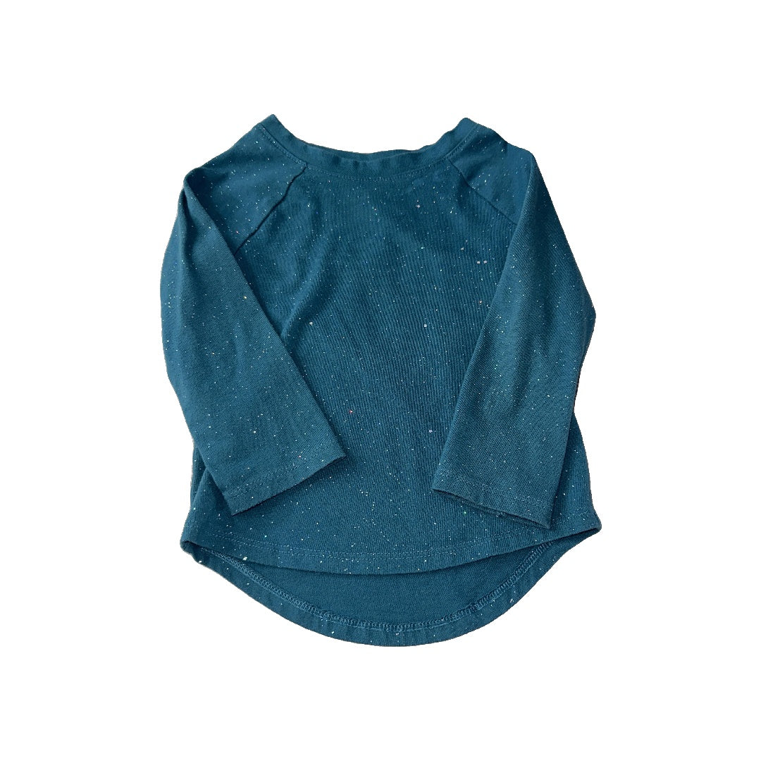 Cat & Jack Girls Teal Long Sleeve Shirt Size: 18 months Teal