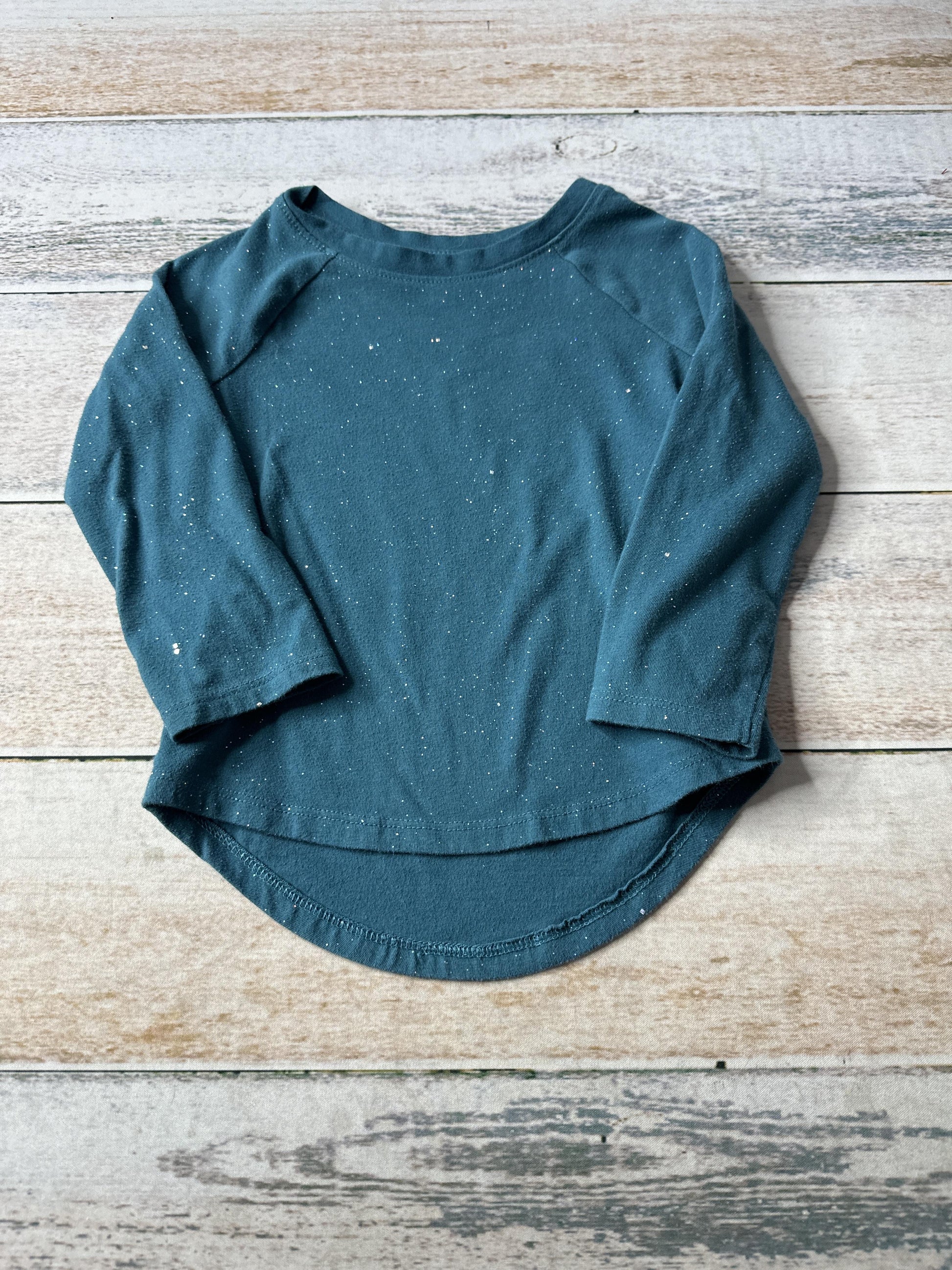 Cat & Jack Girls Teal Long Sleeve Shirt Size: 2T Teal