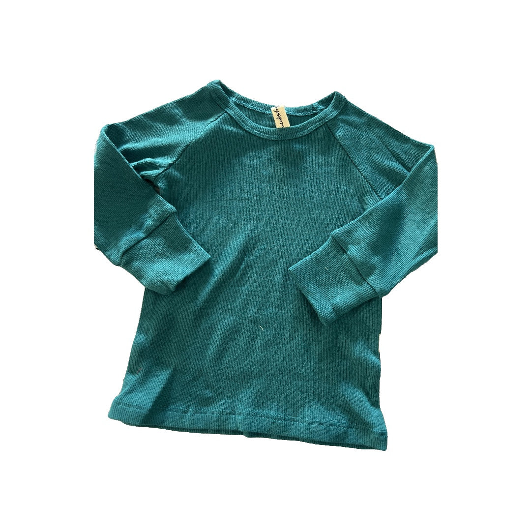 BabySprouts co Unisex Teal Long Sleeve Shirt Size: 12-18 months Teal