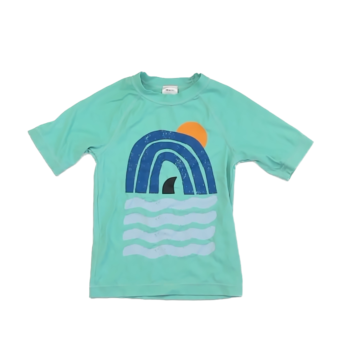 Hanna Andersson Boys Teal Rashguard Size: 4T Teal