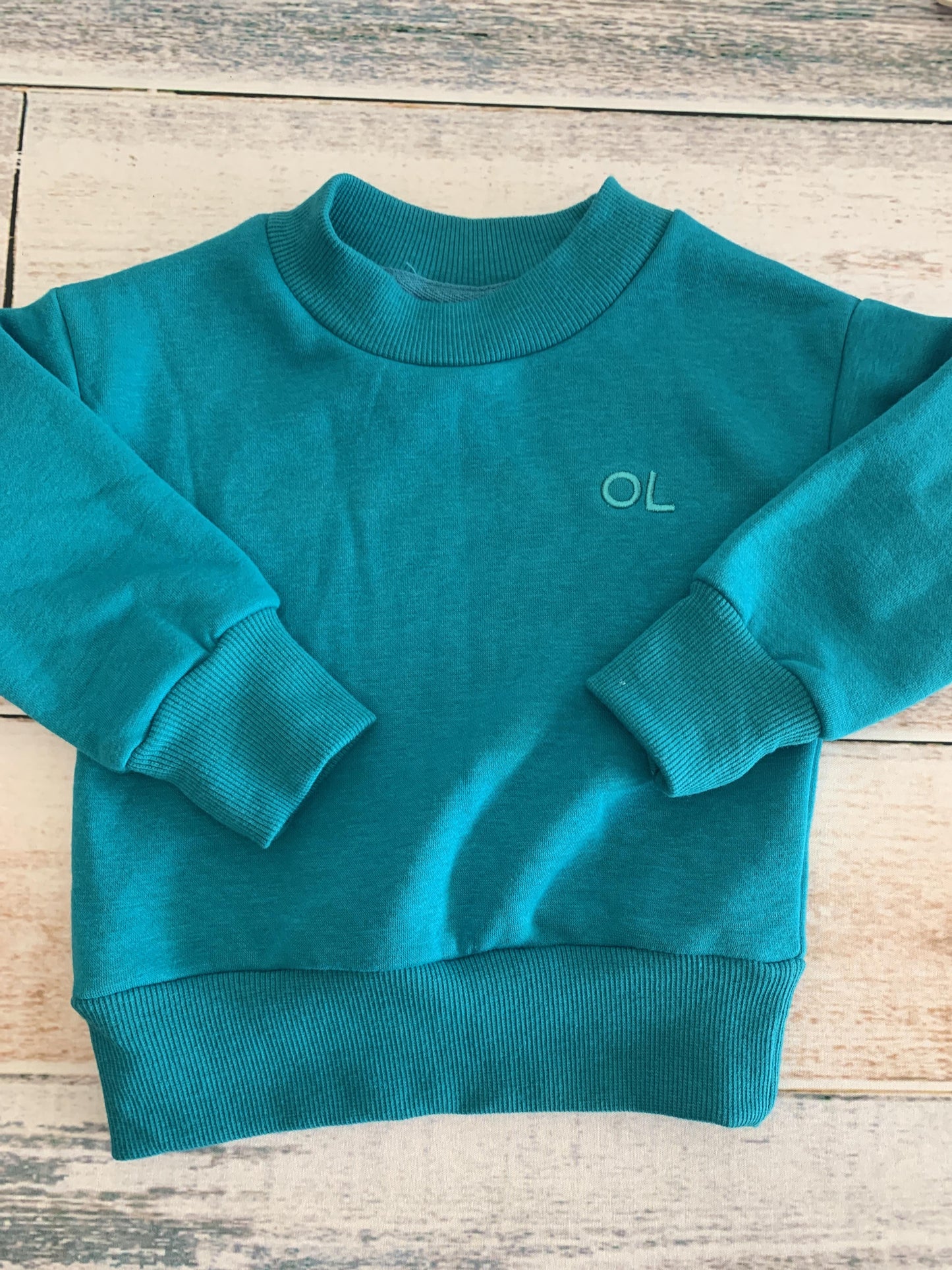 Orcas Lucille Boys Teal Sweatshirt Size: 6-12 months Teal