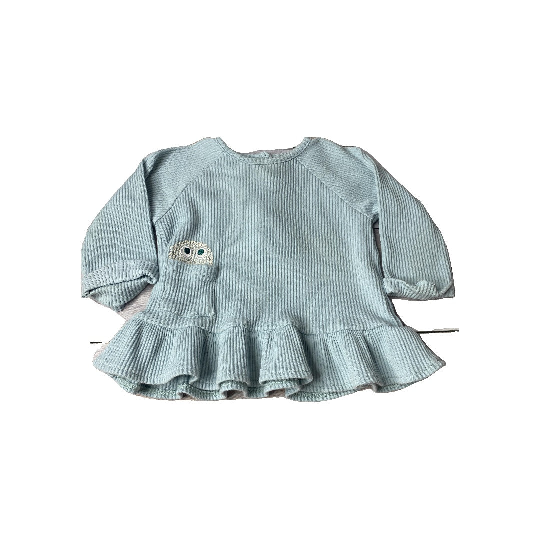 Focus Girls Teal Long Sleeve Shirt Size: 9 months Teal