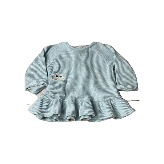 Focus Girls Teal Long Sleeve Shirt Size: 9 months Teal