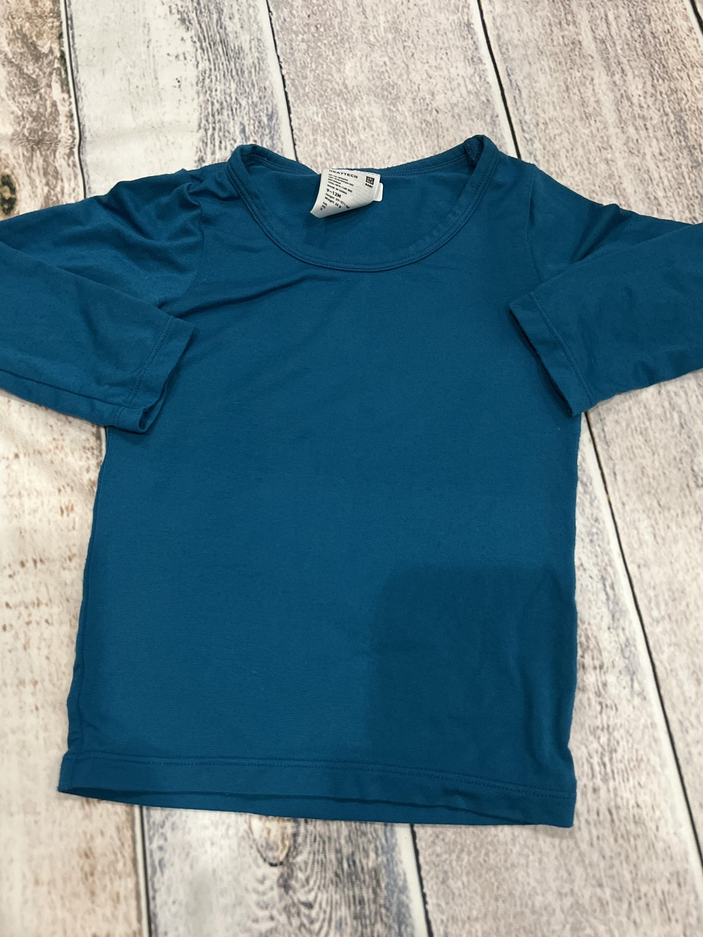 Heatteach Boys Teal Long Sleeve Shirt Size: 6-12 months Teal