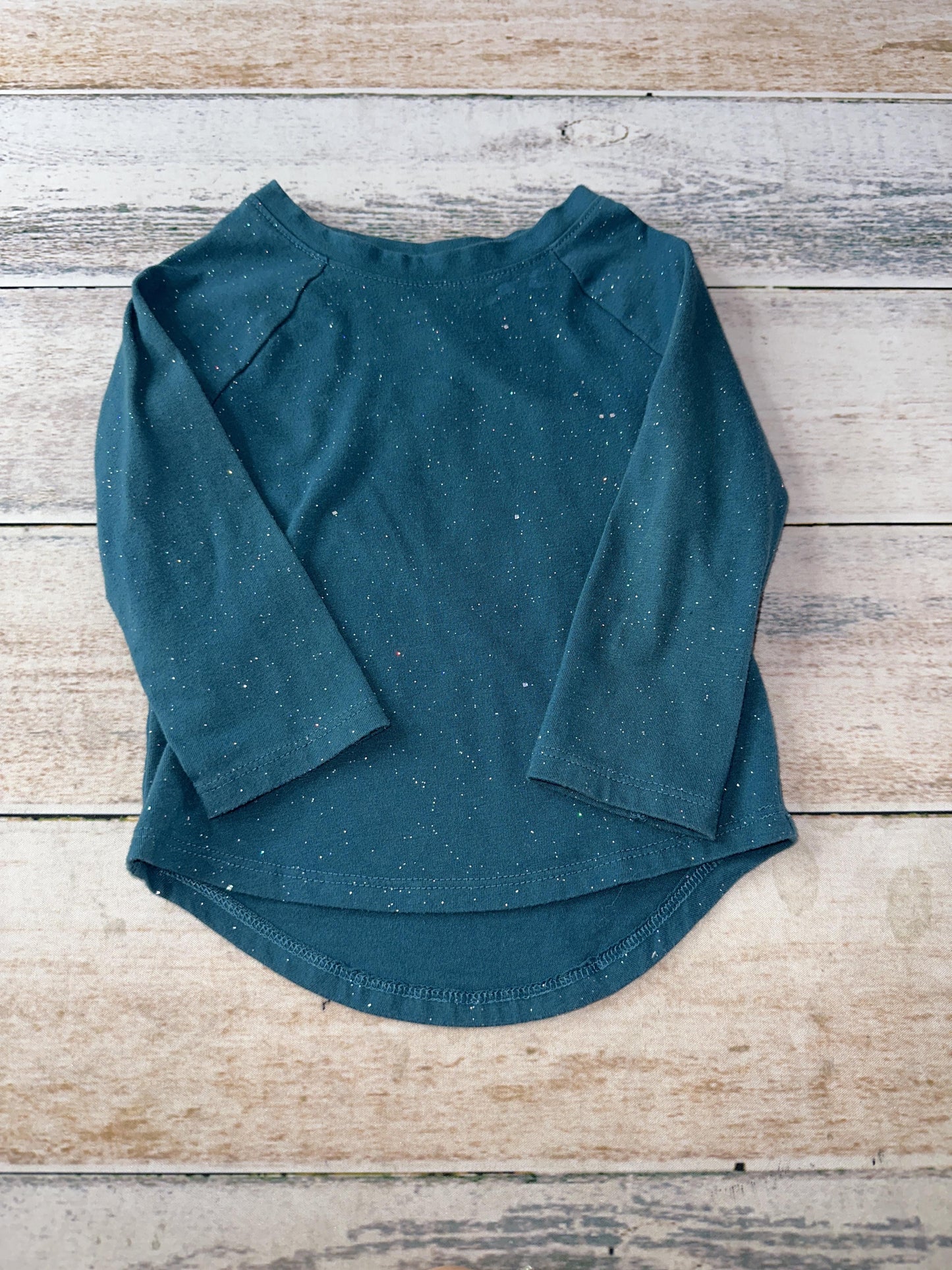 Cat & Jack Girls Teal Long Sleeve Shirt Size: 18 months Teal