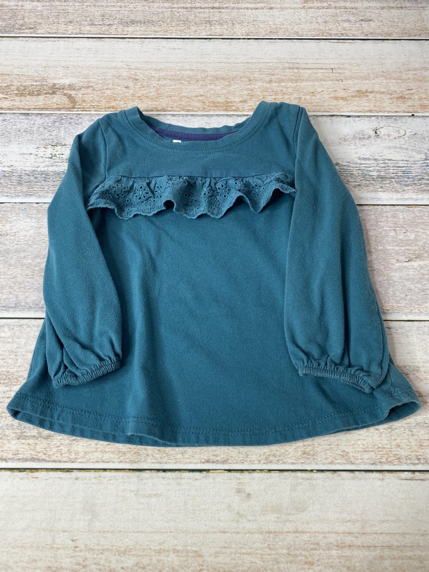 Cat & Jack Girls Teal Long Sleeve Shirt Size: 18 months Teal