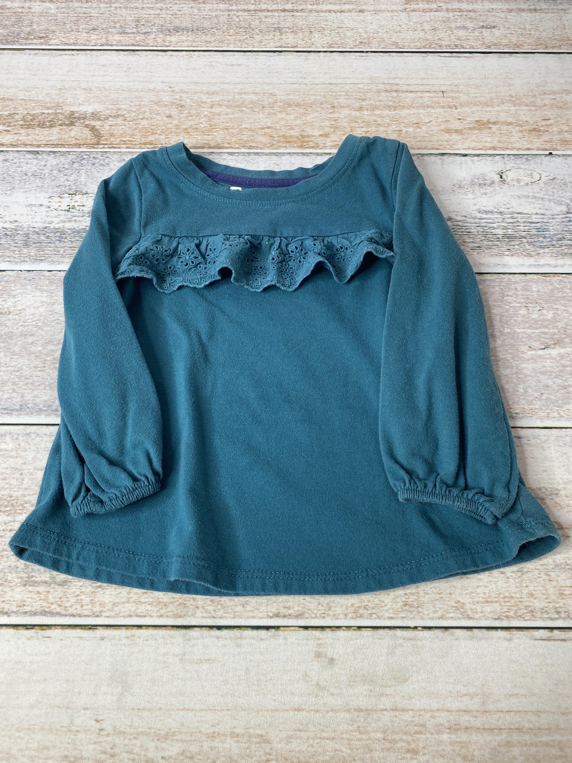 Cat & Jack Girls Teal Long Sleeve Shirt Size: 18 months Teal
