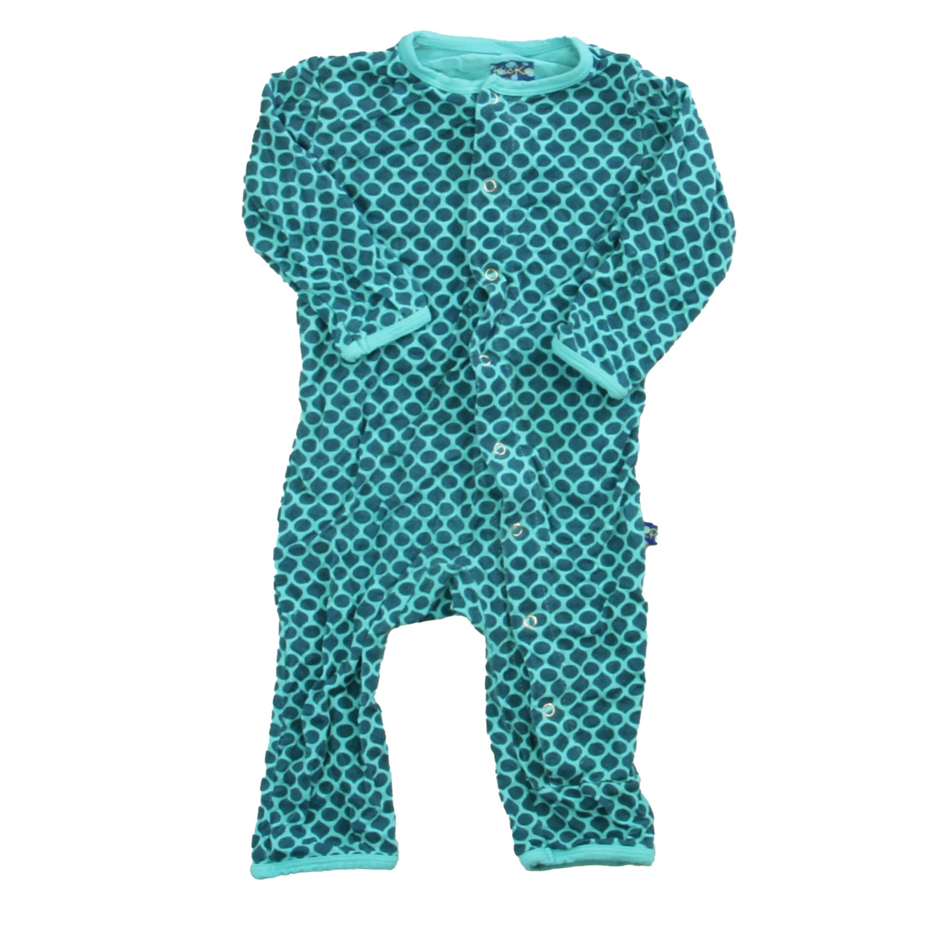 Kickee Pants Boys Teal 1-piece Non-footed Pajamas Size: 3-6 Months Teal