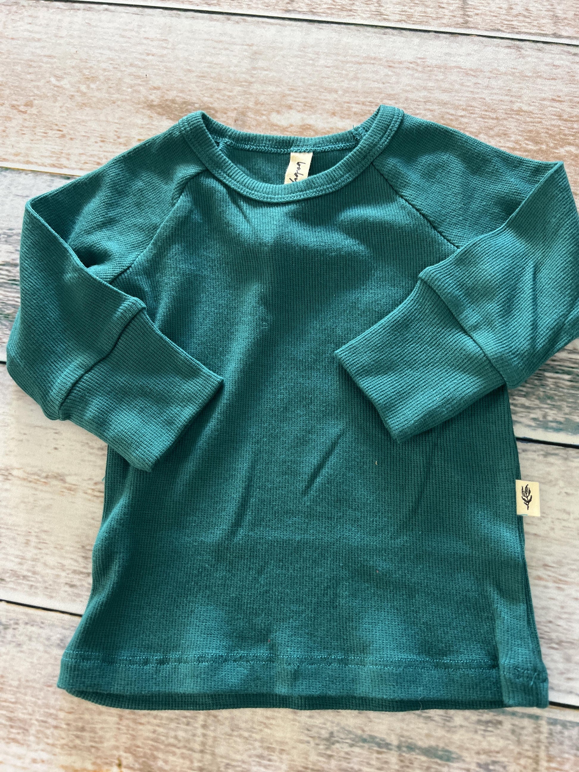 BabySprouts co Unisex Teal Long Sleeve Shirt Size: 3-6 months Teal