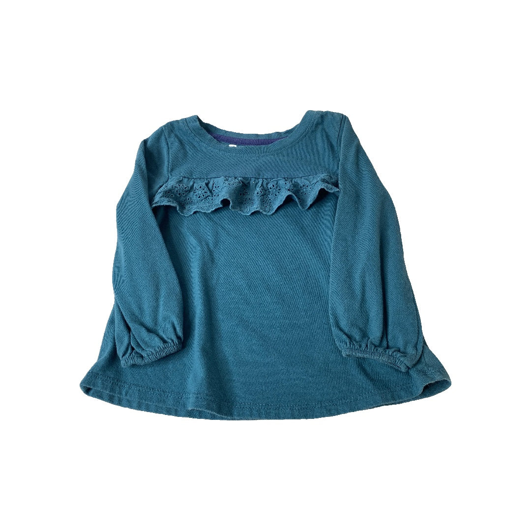 Cat & Jack Girls Teal Long Sleeve Shirt Size: 18 months Teal