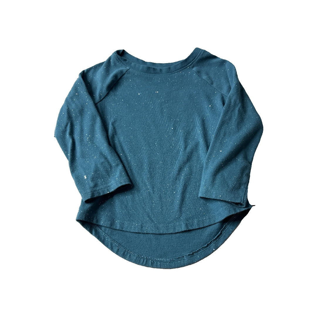 Cat & Jack Girls Teal Long Sleeve Shirt Size: 2T Teal