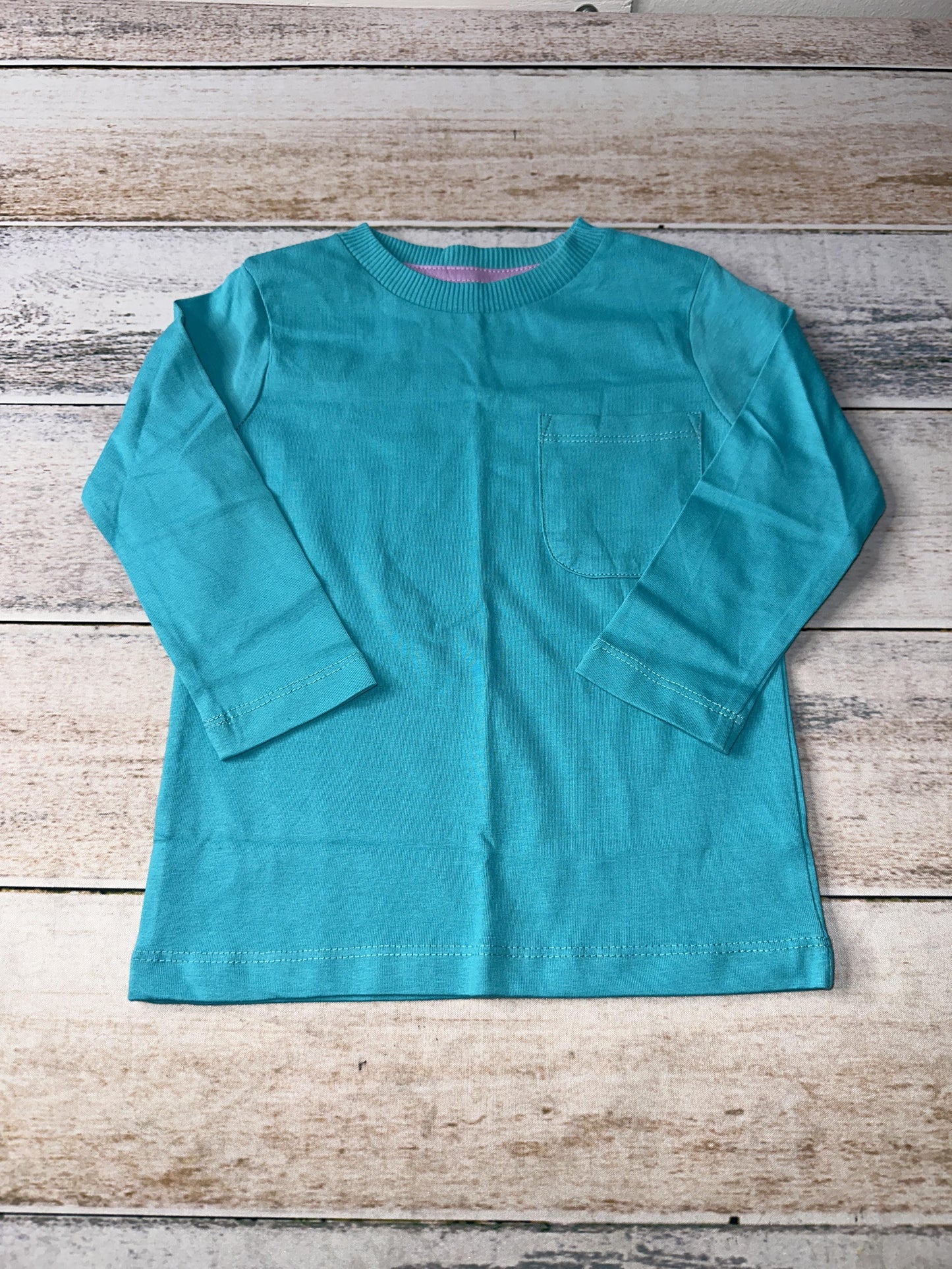 Mightly Unisex Teal Long Sleeve T-Shirt Size: 2T Teal
