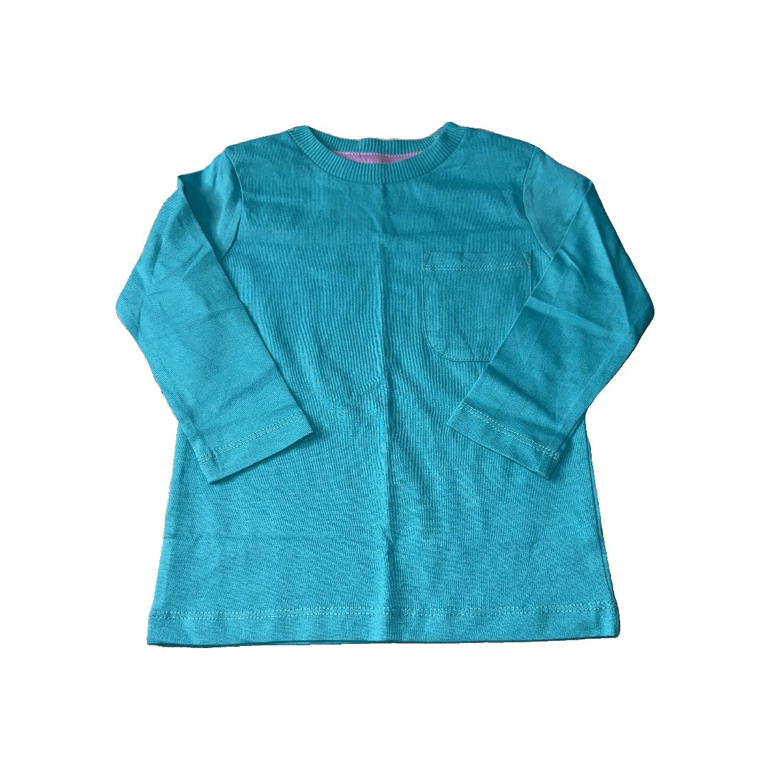 Mightly Unisex Teal Long Sleeve T-Shirt Size: 2T Teal
