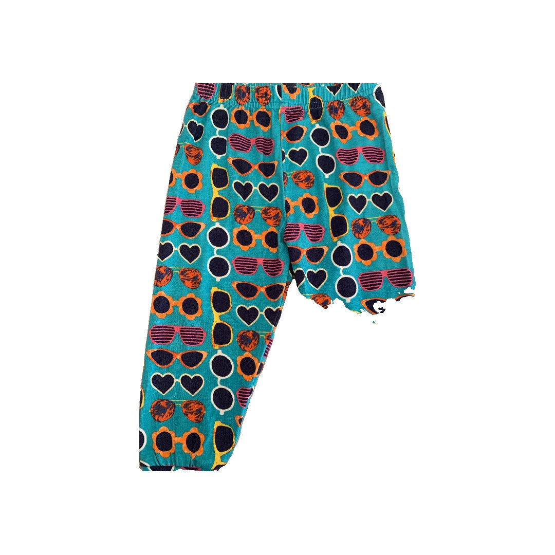 Clover Baby & Kids Girls Tel | Teal | Pattern Pajamas Size: 12-18 months Tel | Teal | Pattern
