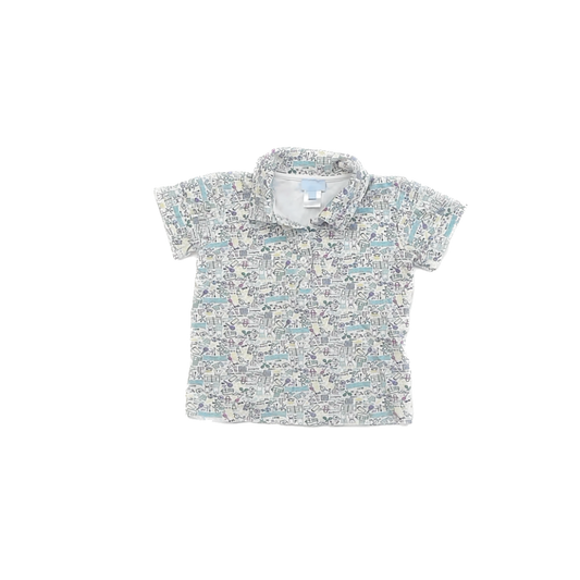 Joy Street Boys Tennis Pattern Polo Shirt Size: 4T Tennis Pattern