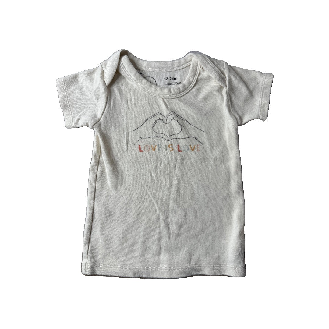 Finn + Emma Unisex Text T-Shirt Size: 12-18 months Text
