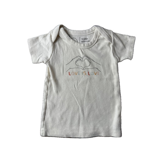 Finn + Emma Unisex Text T-Shirt Size: 12-18 months Text
