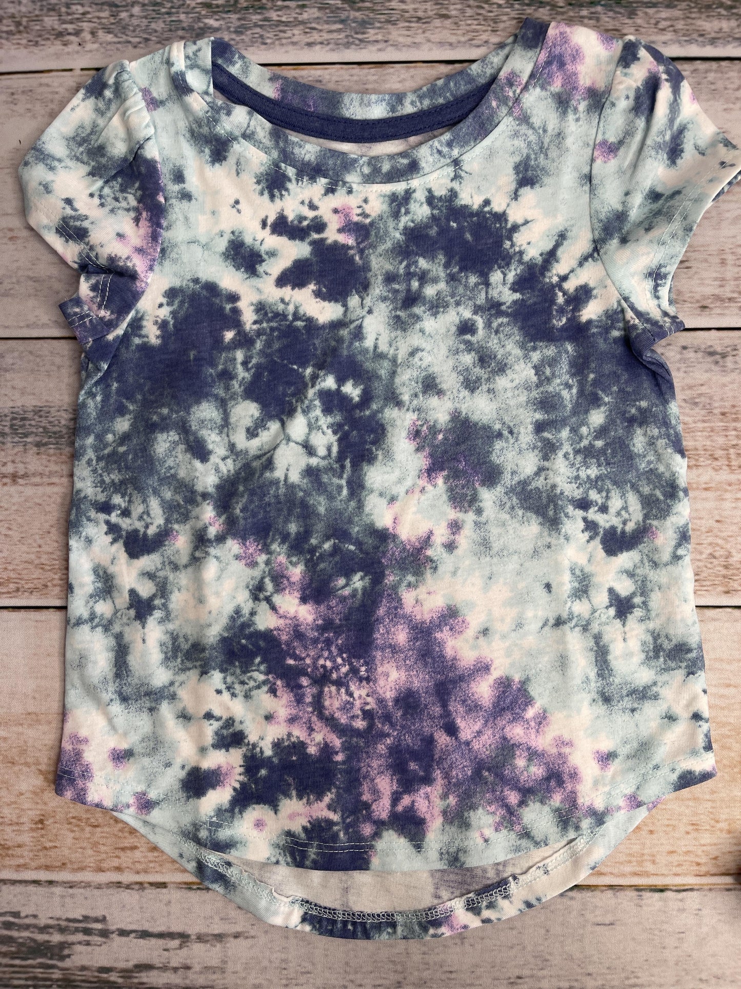 Cat & Jack Girls Tie Dye | Light Blue | purple T-Shirt Size: 2T Tie Dye | Light Blue | purple