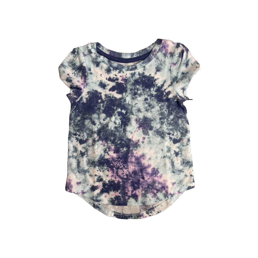 Cat & Jack Girls Tie Dye | Light Blue | purple T-Shirt Size: 2T Tie Dye | Light Blue | purple