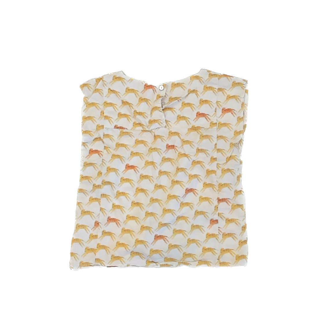 Hundred Pieces Girls Tigers Short Sleeve Shirt Size: 8 Years Tigers