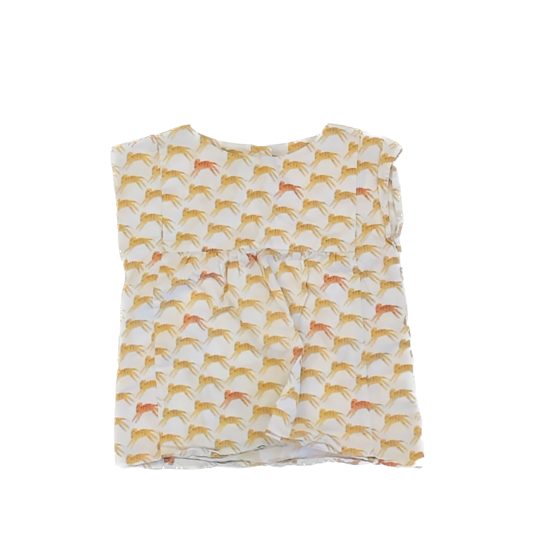 Hundred Pieces Girls Tigers Short Sleeve Shirt Size: 8 Years Tigers