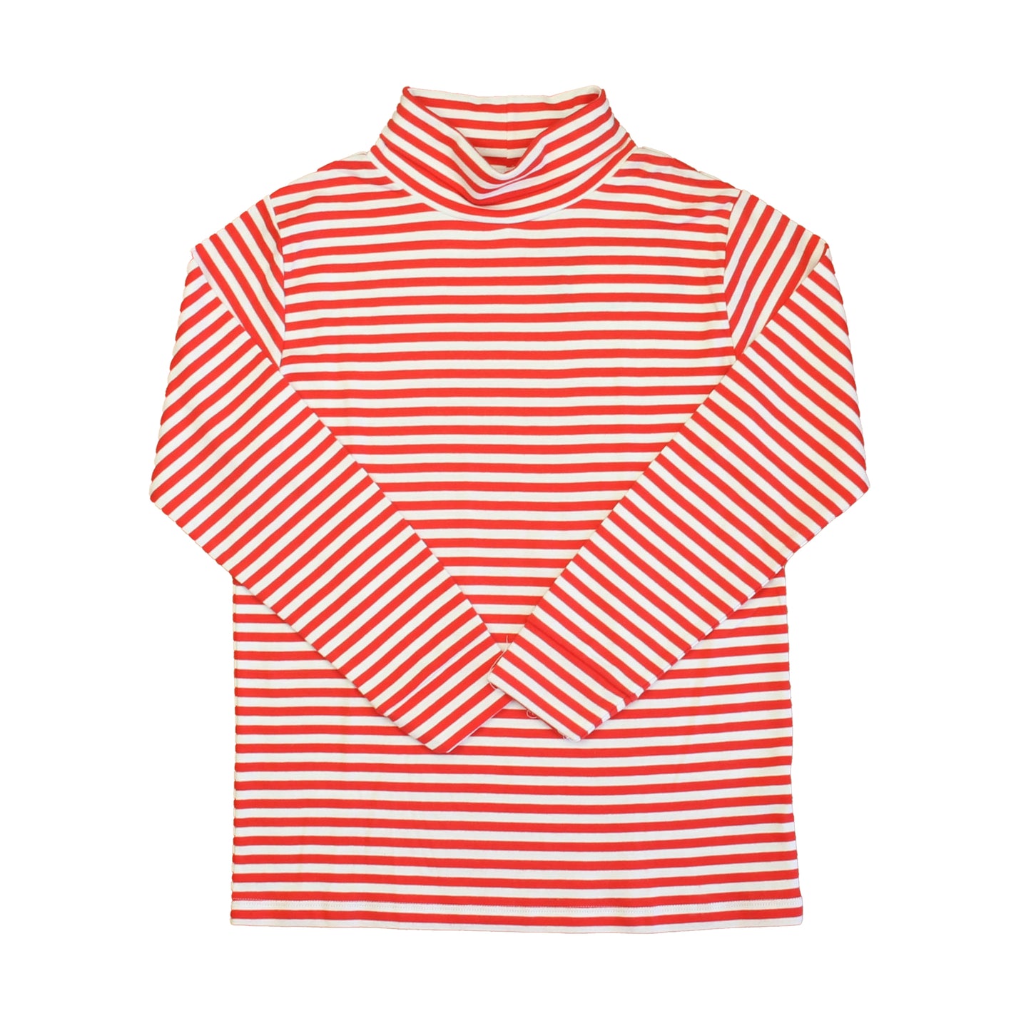 Classic Prep Boys Tomato and White Stripe Turtleneck Size: 6-14 Years