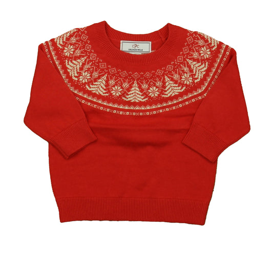 Classic Prep Girls Tomato Sweater Size: 12-24 Months