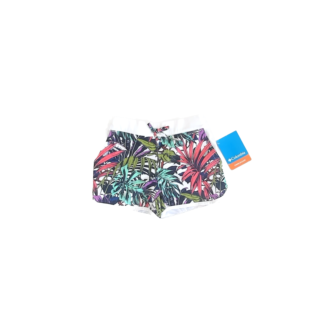 Columbia Girls Tropical Floral Cargo Shorts Size: 6 Years Tropical Floral