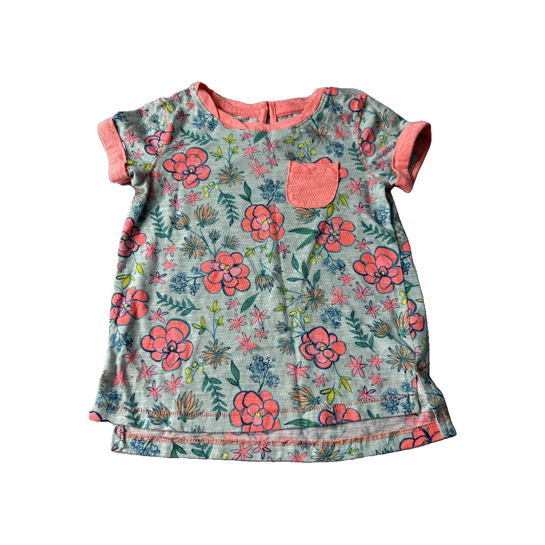 Cat & Jack Girls Tropical T-Shirt Size: 4T Tropical