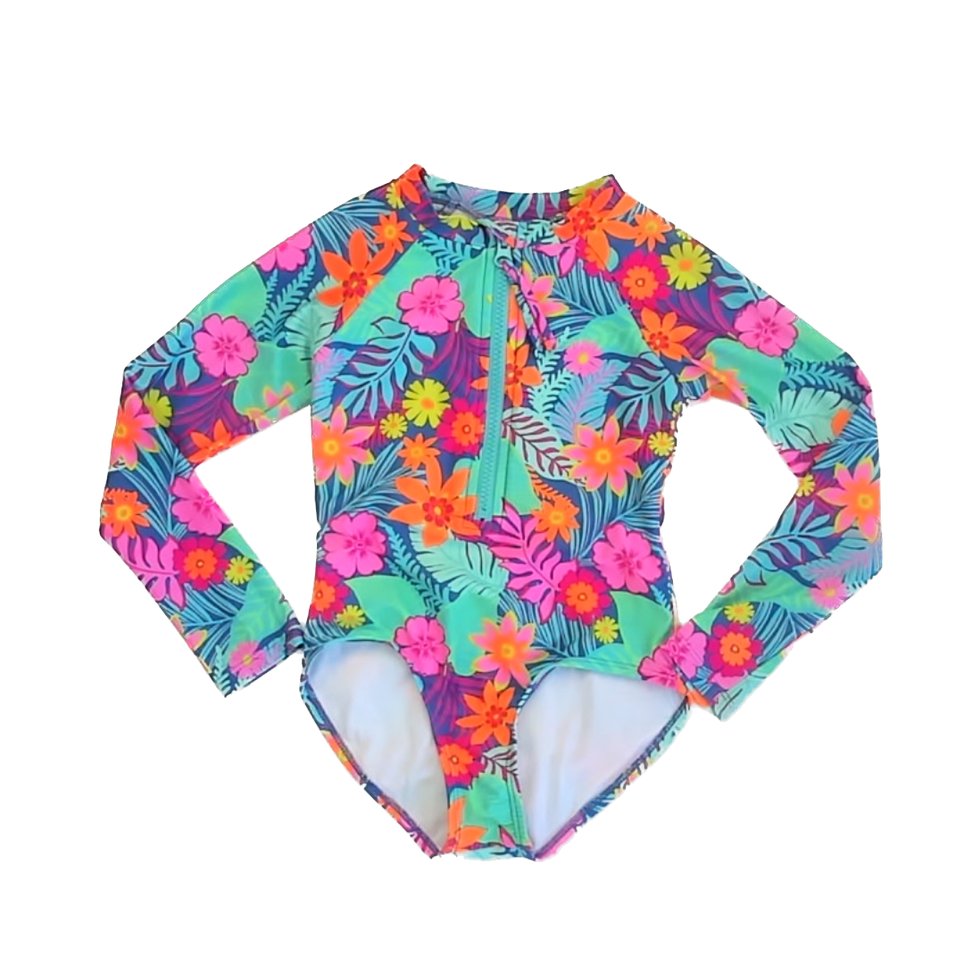 Cat & Jack Girls Tropical 1-piece Swimsuit Size: 4-5T Tropical