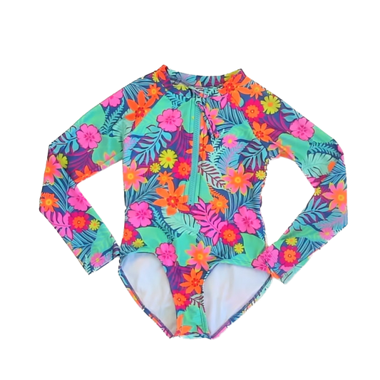 Cat & Jack Girls Tropical 1-piece Swimsuit Size: 4-5T Tropical