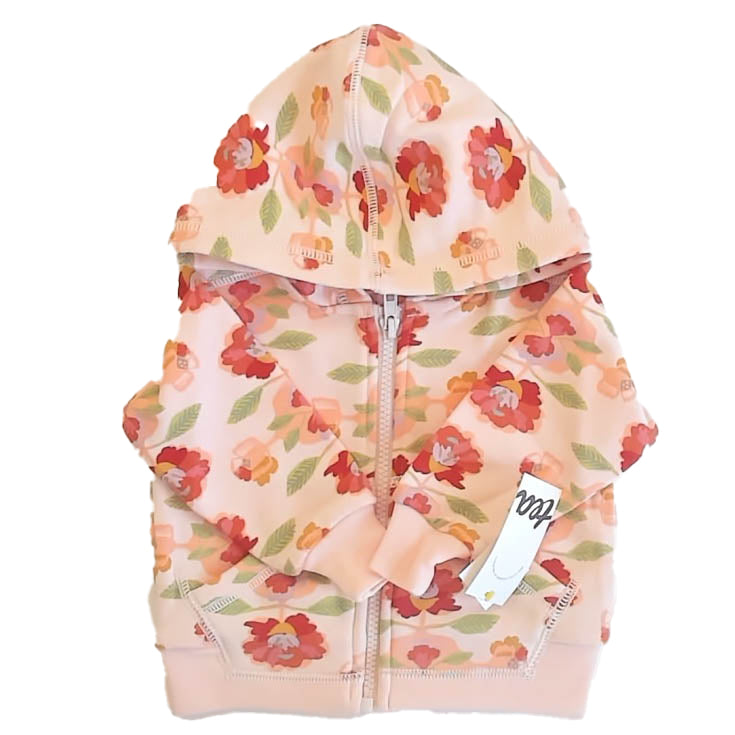 Tea Collection Girls Turkish Rug Floral Hoodie Size: 3-6 Months Turkish Rug Floral