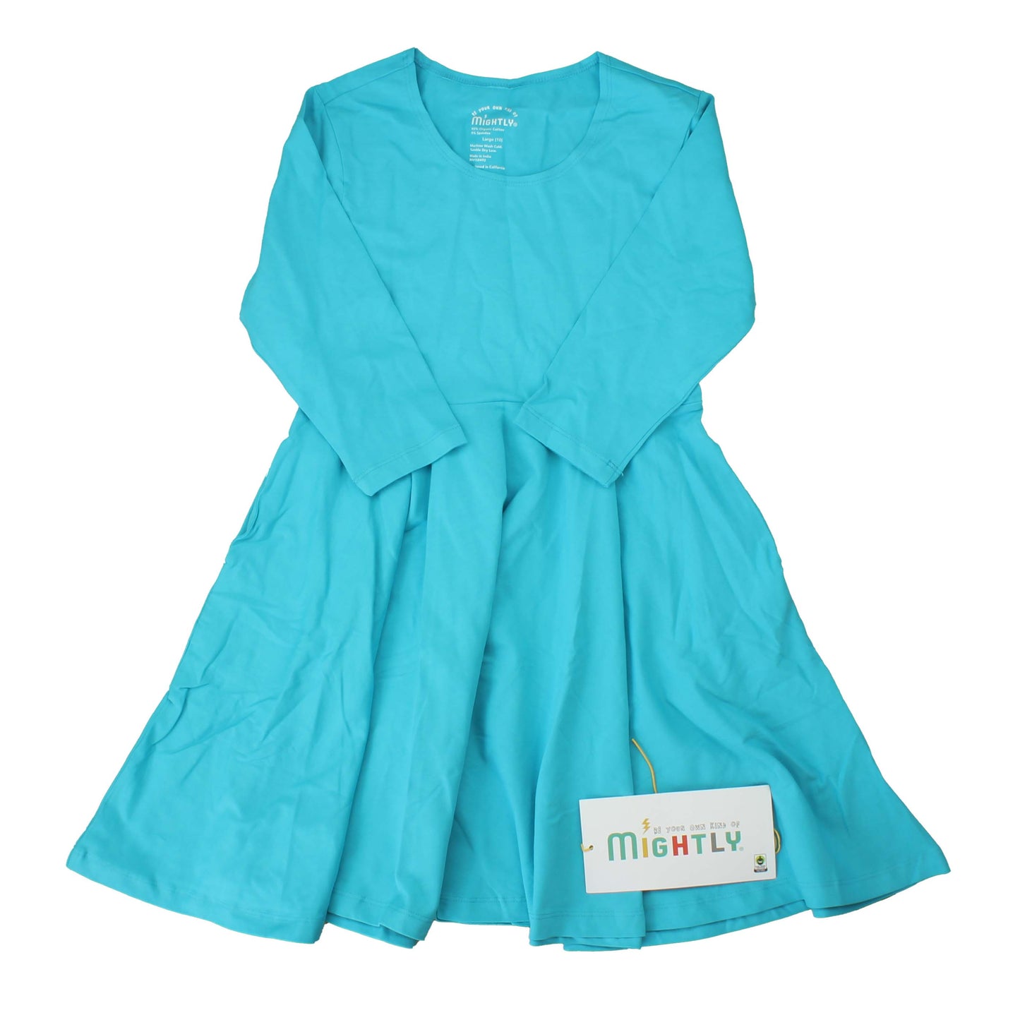 Mightly Girls Turqouise Dress Size: 6-14 Years Turqouise