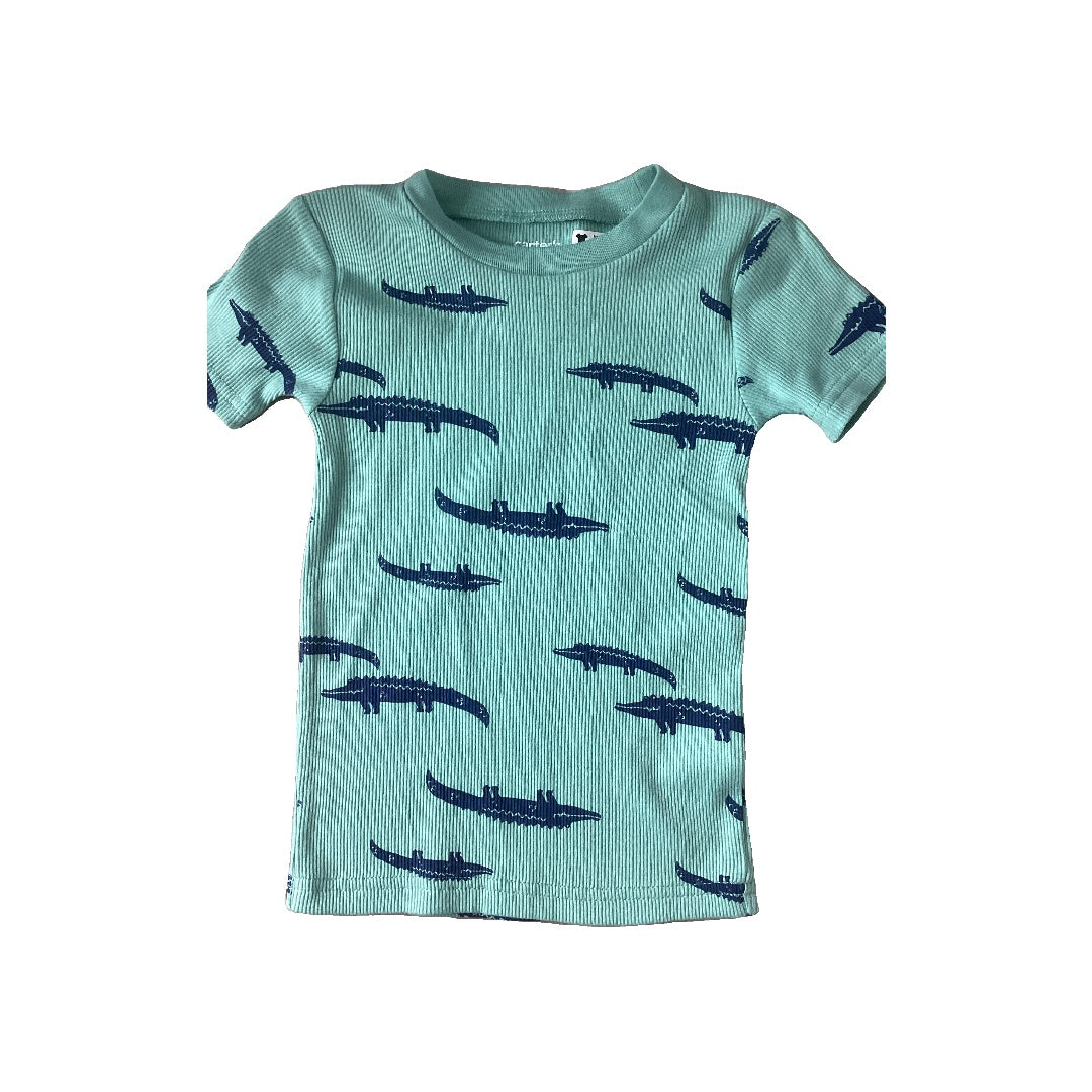 Carters Unisex Turquoise | alligators Pajamas Size: 3T Turquoise | alligators