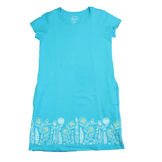 Mightly Girls Turquoise Floral Dress Size: 2-5T Turquoise Floral