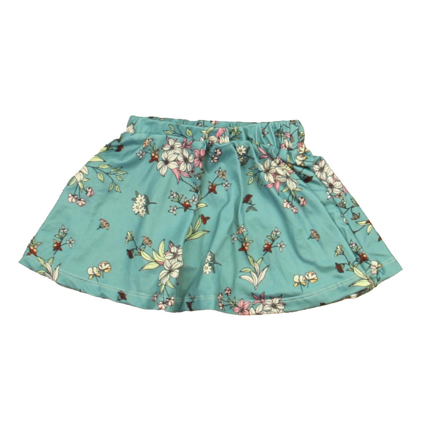 Bailey's Blossoms Girls Turquoise Floral Skirt Size: 2T Turquoise Floral