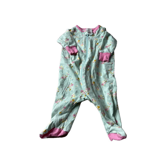 Gerber Girls Turquoise | Flowers Pajamas Size: Newborn Turquoise | Flowers