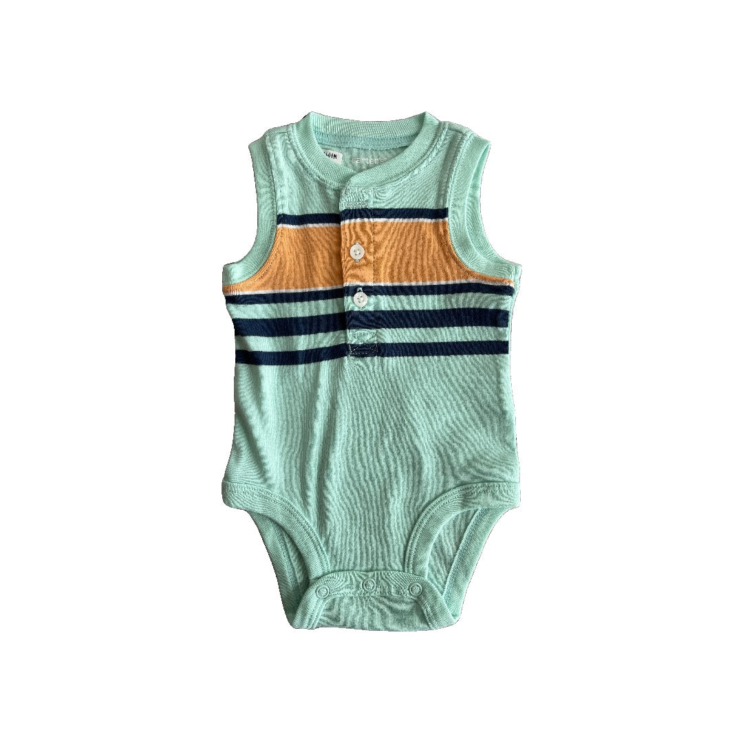 Carters Boys Turquoise | Light Blue | orange Onesie Size: 3 months Turquoise | Light Blue | orange