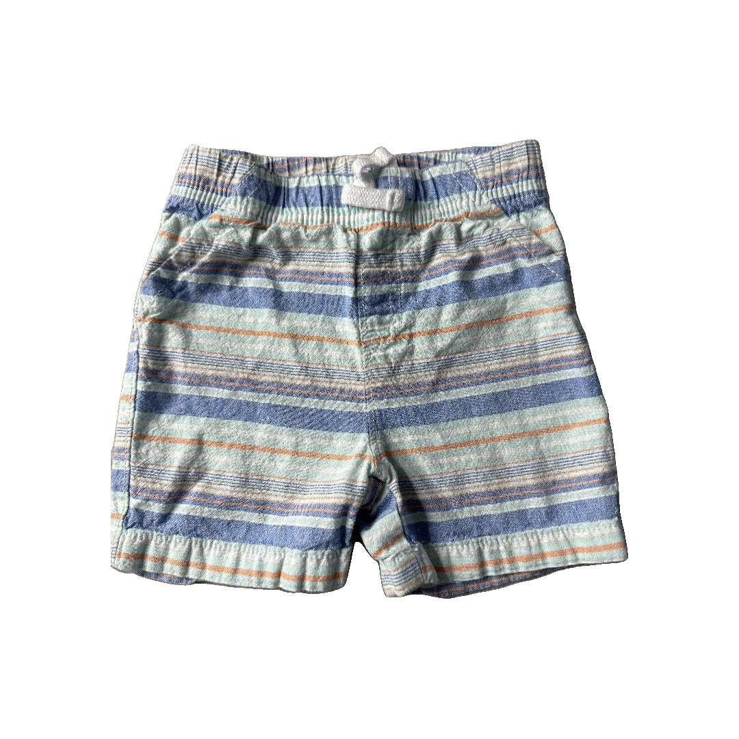 Jumping Beans Boys Turquoise | Light Blue | White | Stripe Shorts Size: 18-24 months Turquoise | Light Blue | White | Stripe