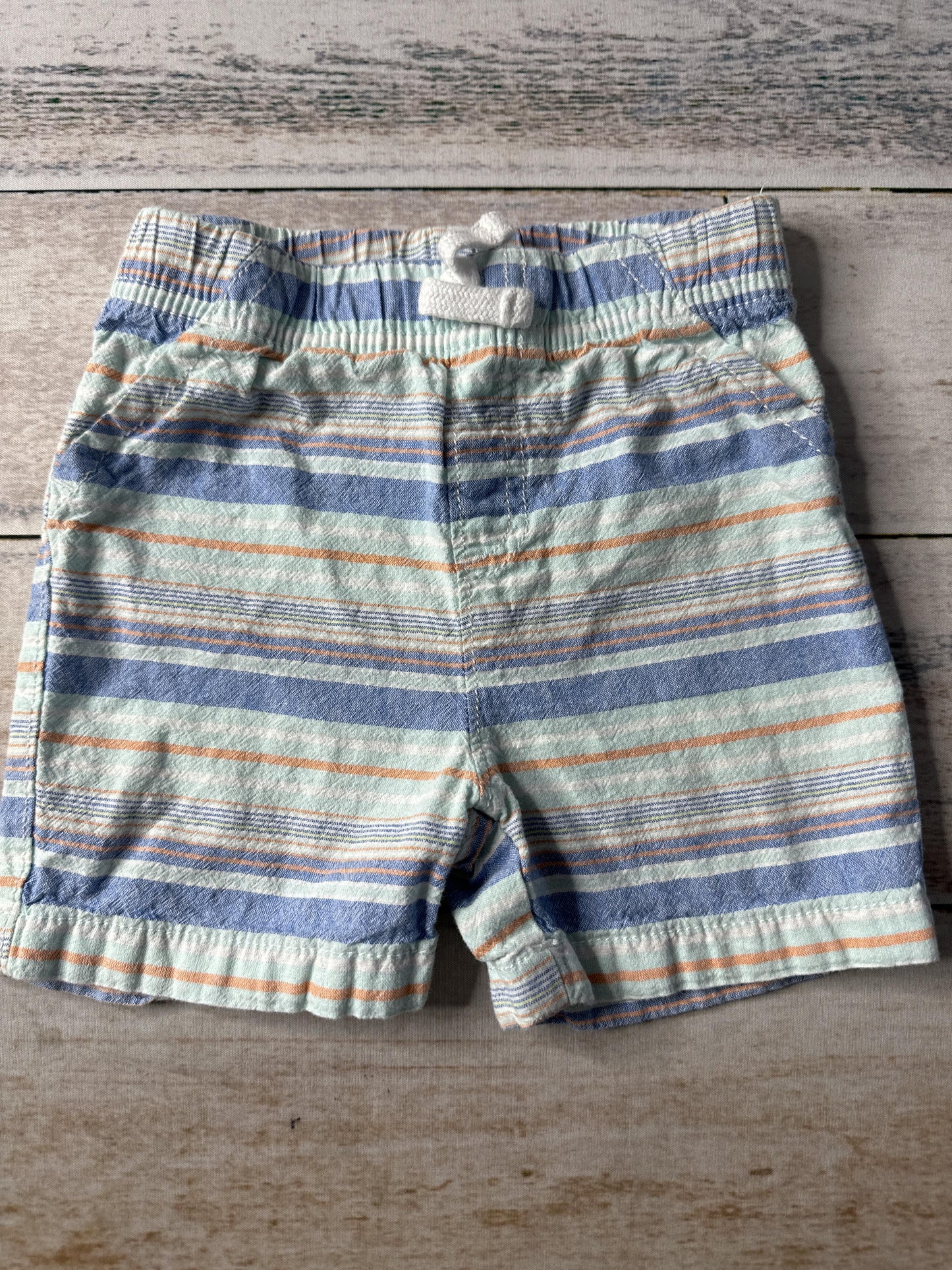 Jumping Beans Boys Turquoise | Light Blue | White | Stripe Shorts Size: 18-24 months Turquoise | Light Blue | White | Stripe